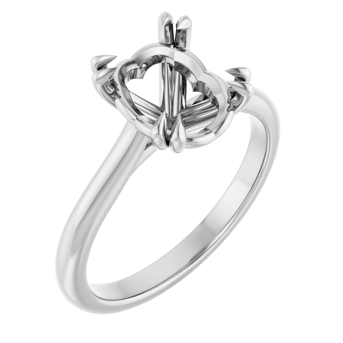 Double Claw-Prong Engagement Ring