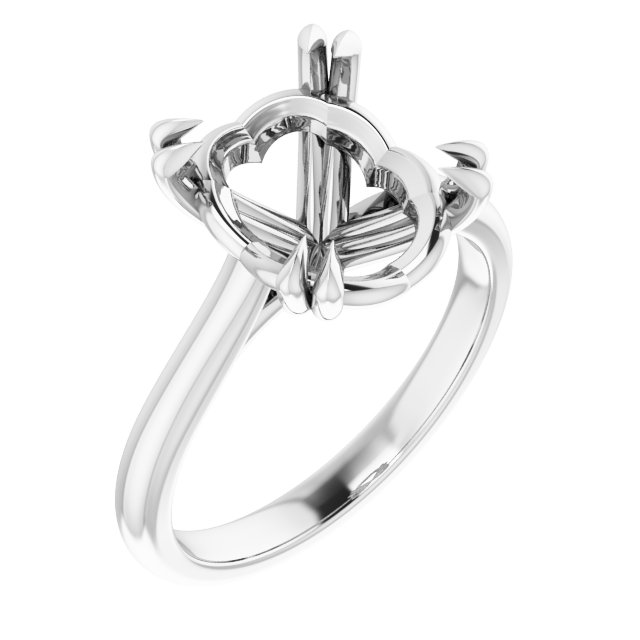 Double Claw-Prong Engagement Ring