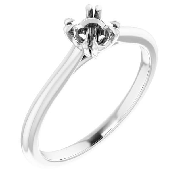 Double Claw-Prong Engagement Ring