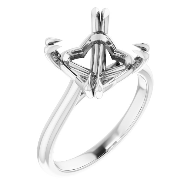Double Claw-Prong Engagement Ring