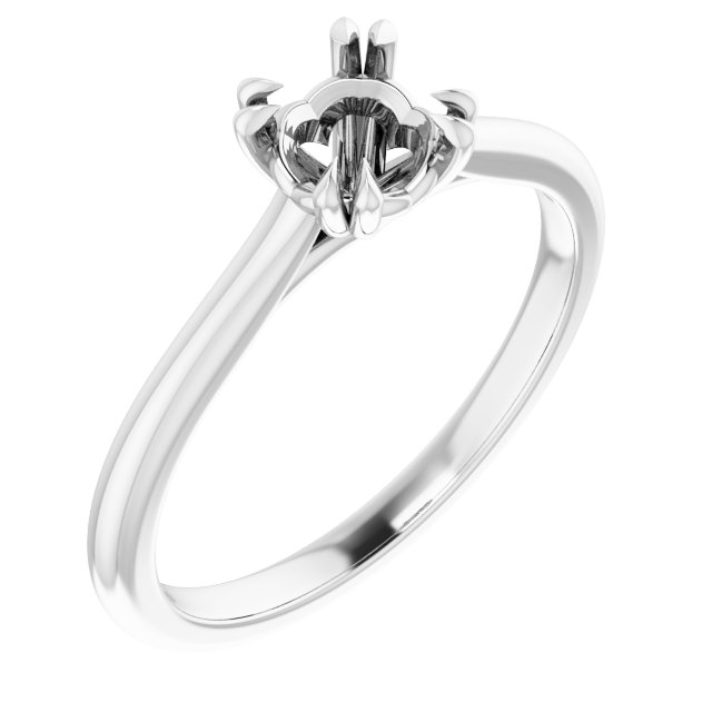 Double Claw-Prong Engagement Ring
