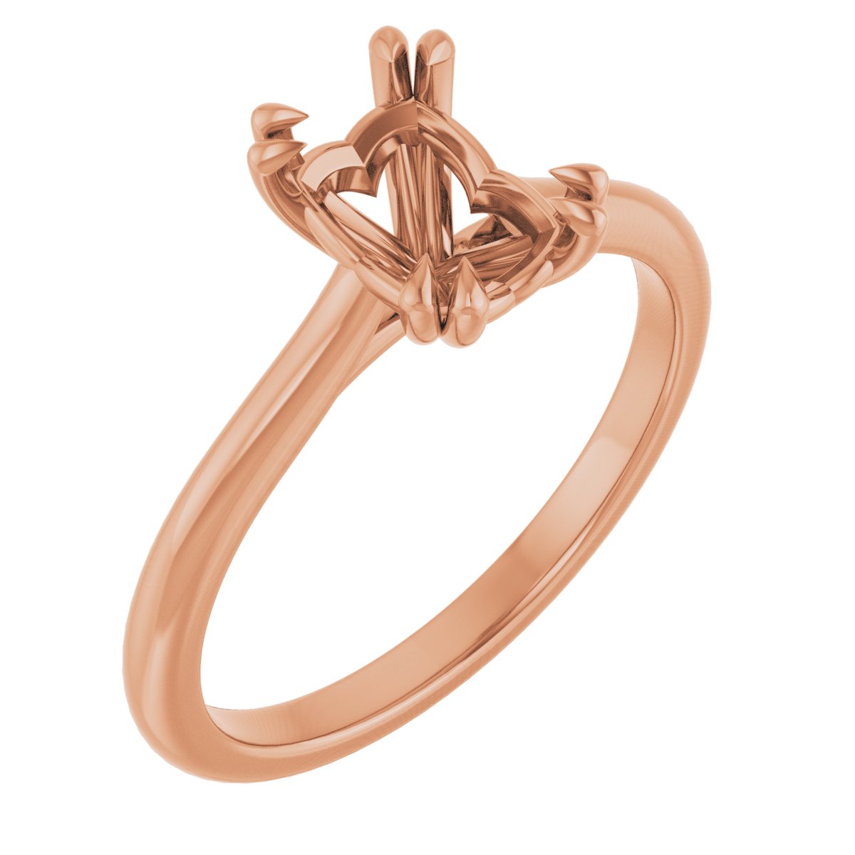 Double Claw-Prong Engagement Ring
