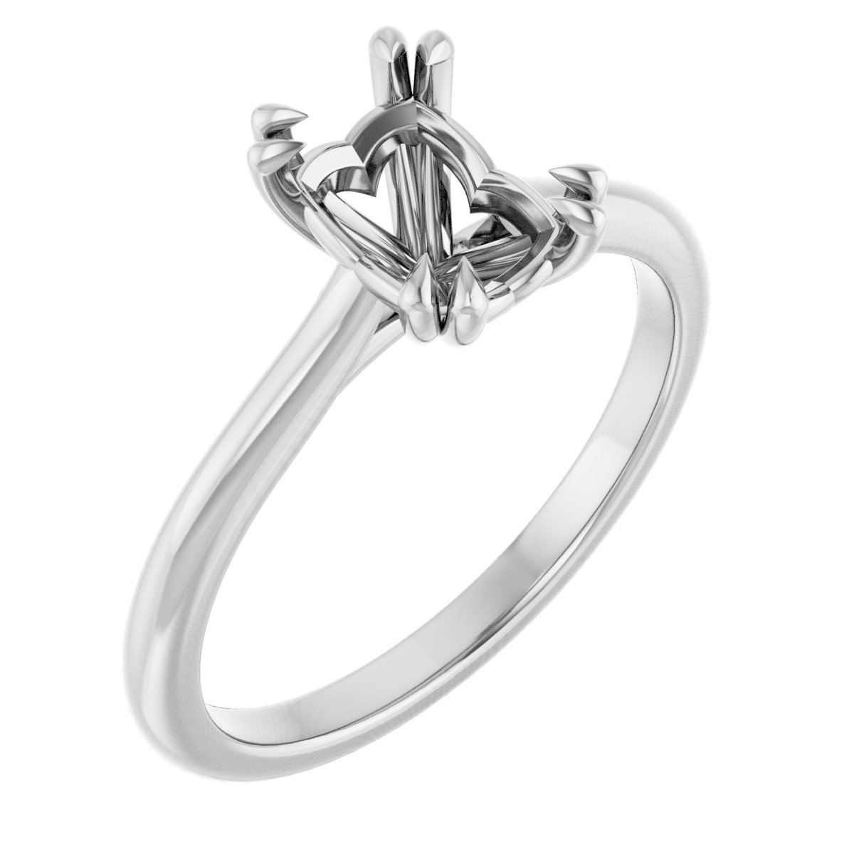 Double Claw-Prong Engagement Ring