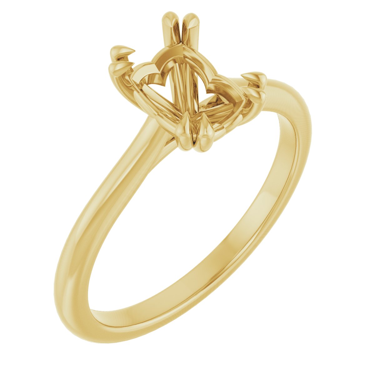Double Claw-Prong Engagement Ring