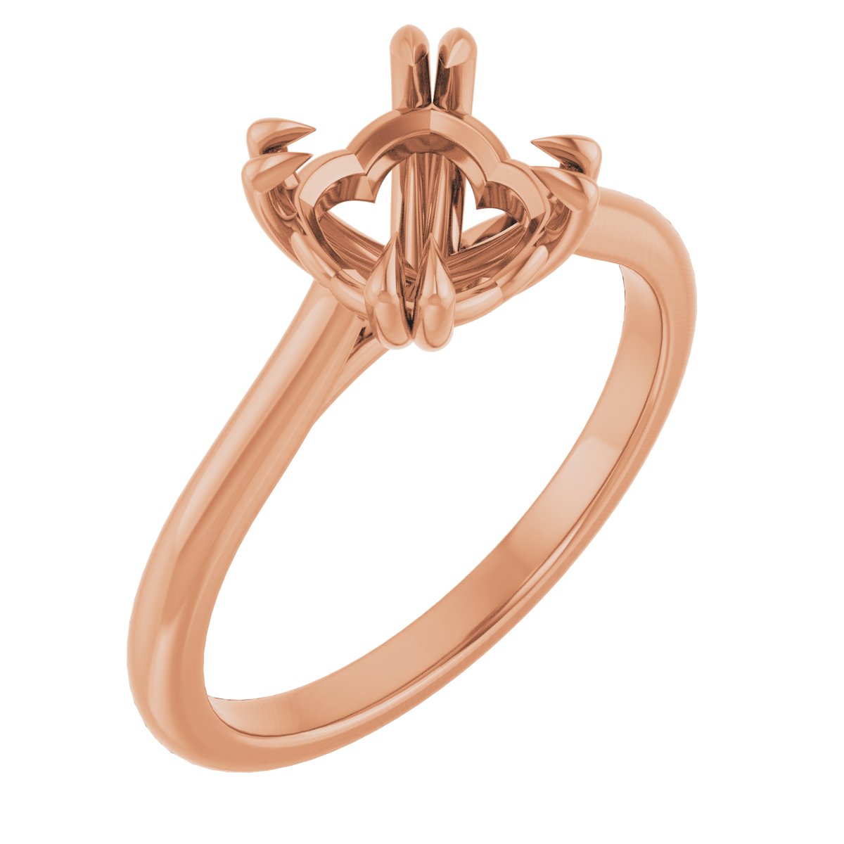 Double Claw-Prong Engagement Ring