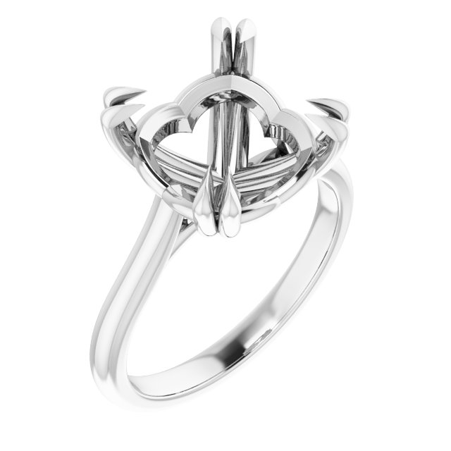 Double Claw-Prong Engagement Ring
