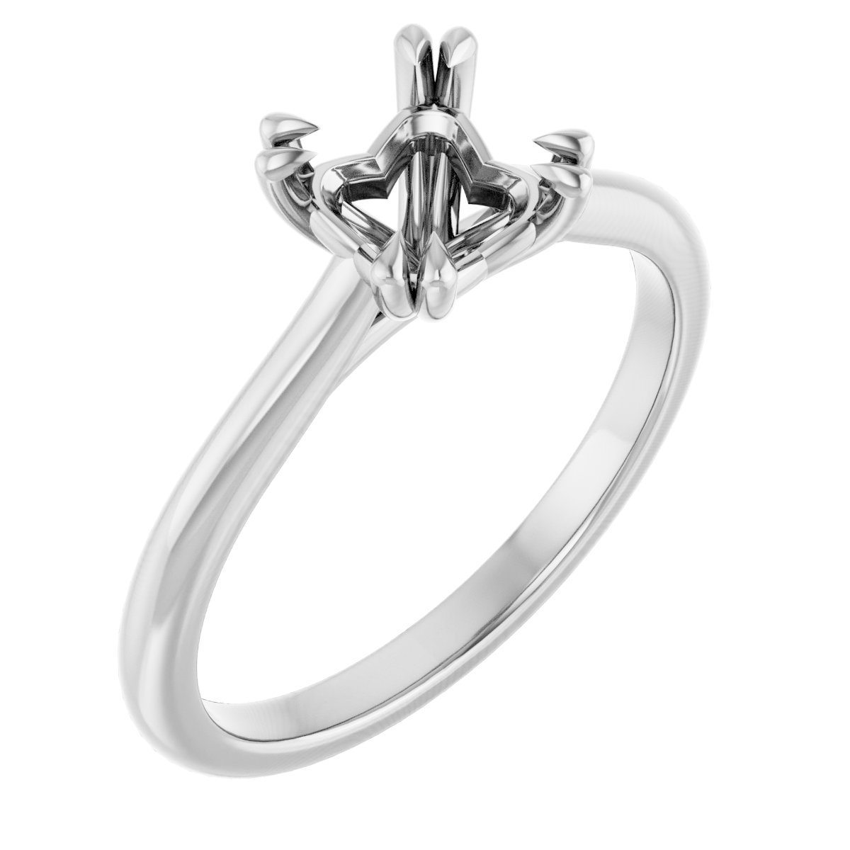 Double Claw-Prong Engagement Ring