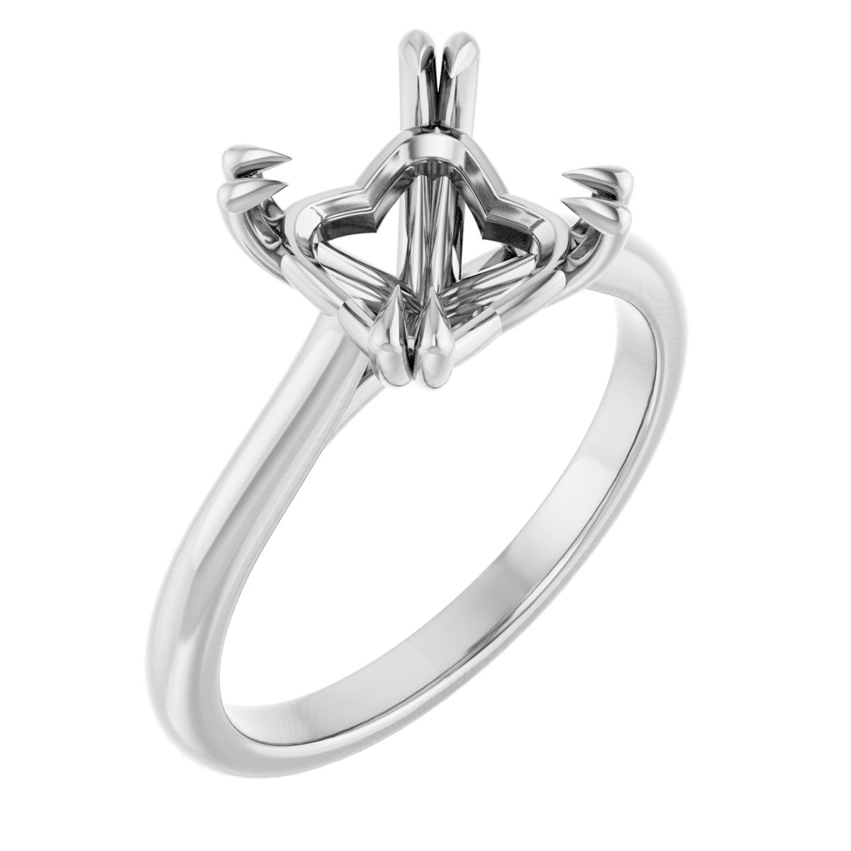 Double Claw-Prong Engagement Ring