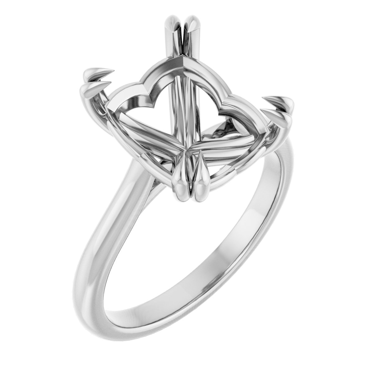 Double Claw-Prong Engagement Ring