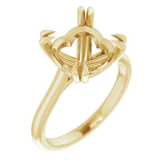 Double Claw-Prong Engagement Ring