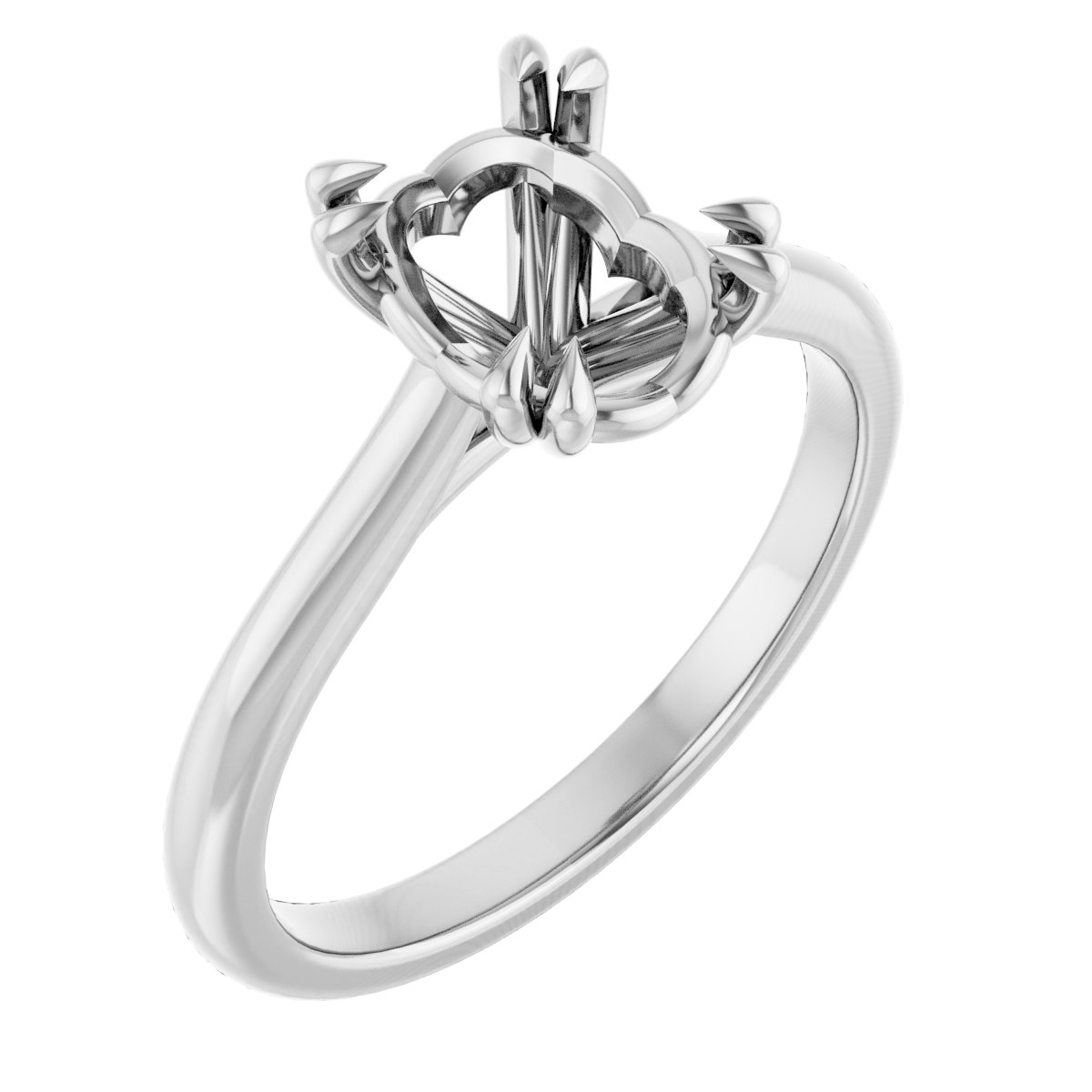 Double Claw-Prong Engagement Ring
