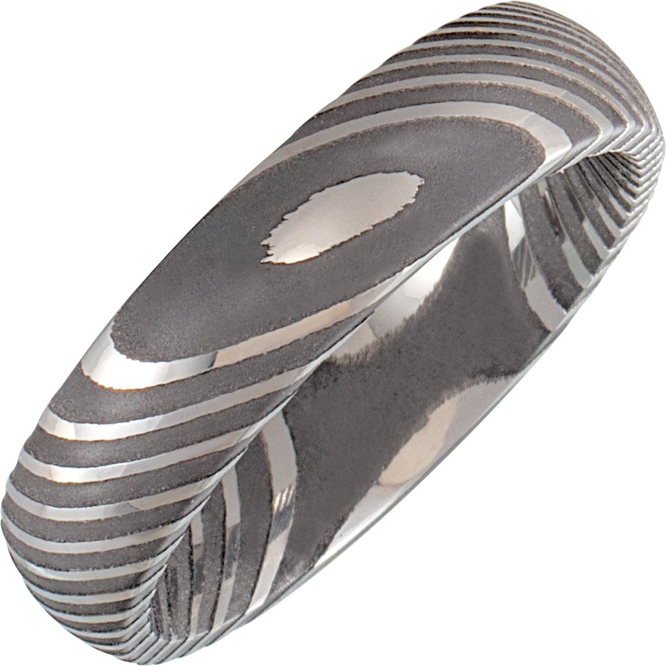 Damascus Steel 6 mm Half Round Size 10