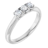 14K White 1/4 CTW Natural Diamond Claw Prong Anniversary Band