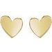14K Yellow 6 mm Asymmetrical Heart Earrings