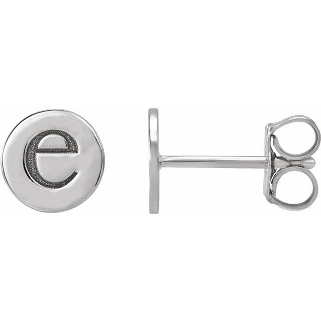 Sterling Silver 6.3 mm Engravable Disc Earrings