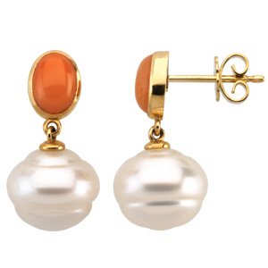 Coral Earrings for Pearl