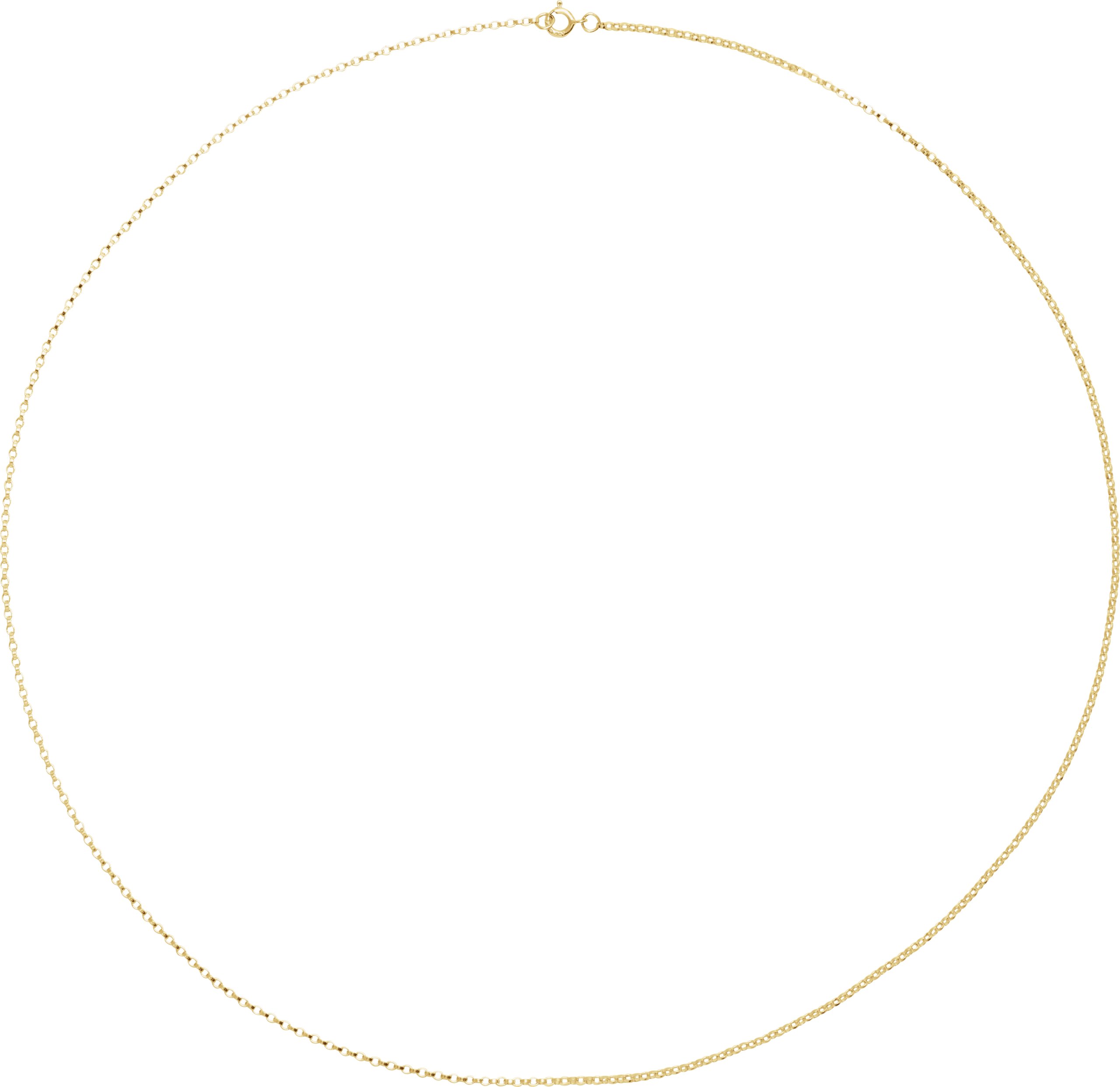 14K Yellow Gold-Filled 1.1 mm Rolo 7 Chain