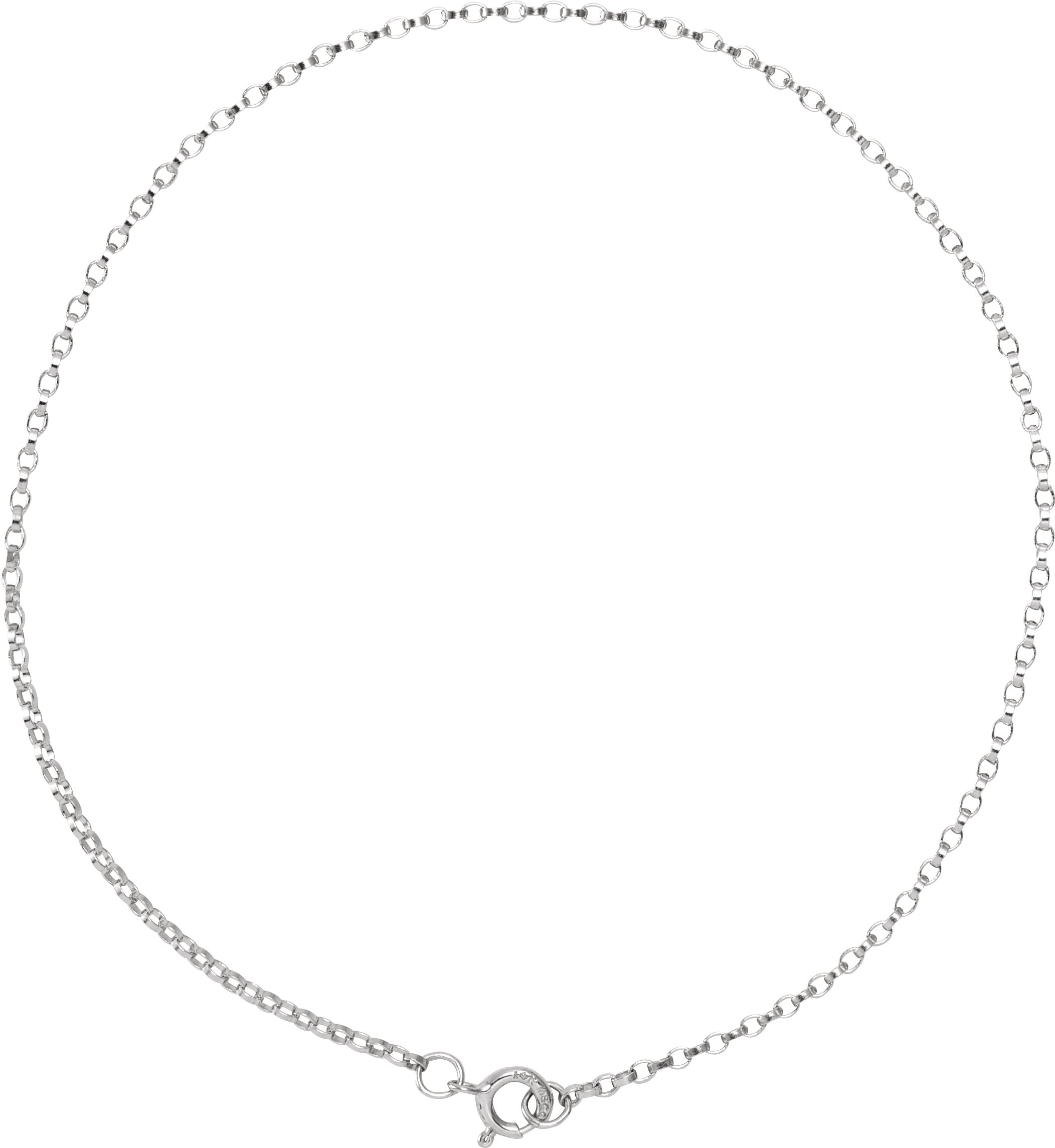 Sterling Silver 1.1 mm Rolo 7 Chain