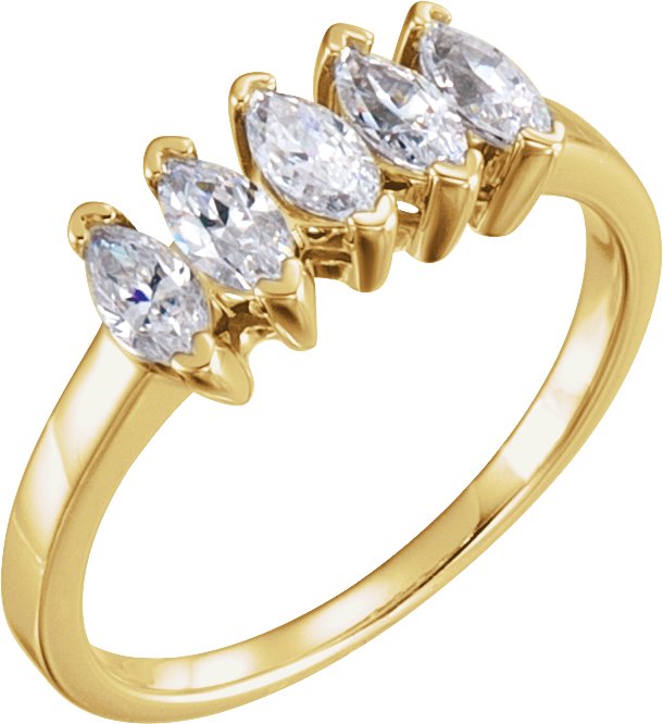 3/4 CTW Natural Diamond Anniversary Band – 14K Yellow Gold