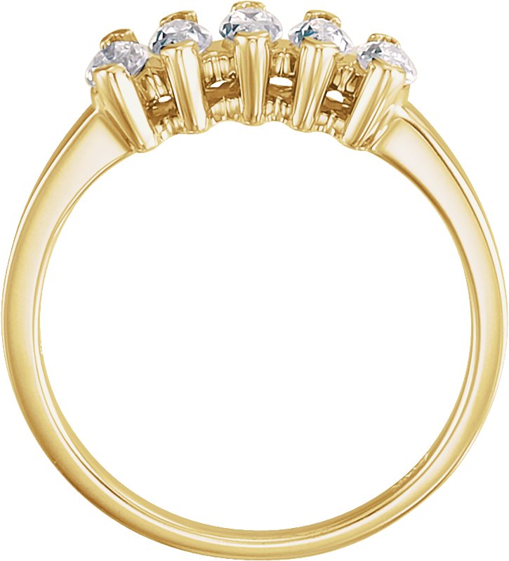 Alternative view of 3/4 CTW Natural Diamond Anniversary Band – 14K Yellow Gold
