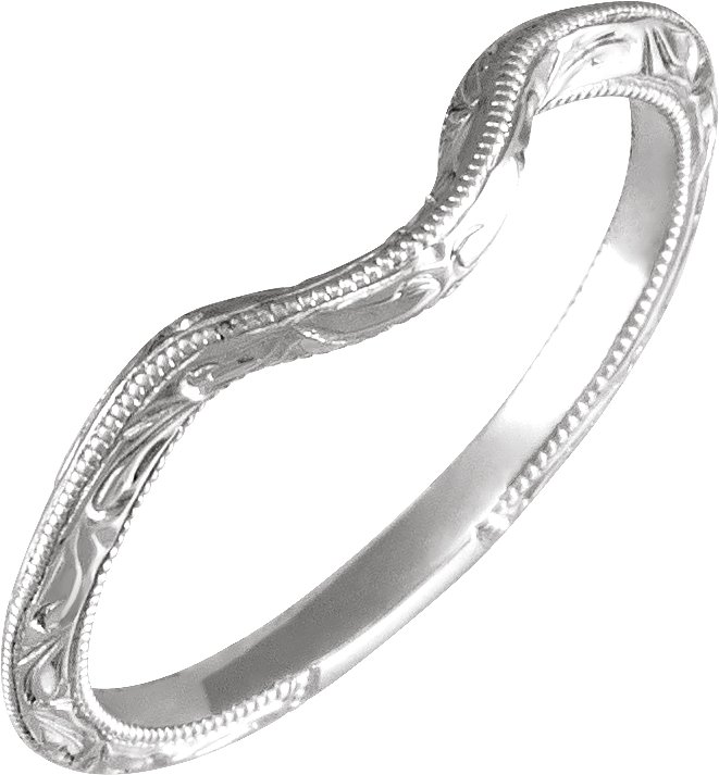 14K White Matching Band