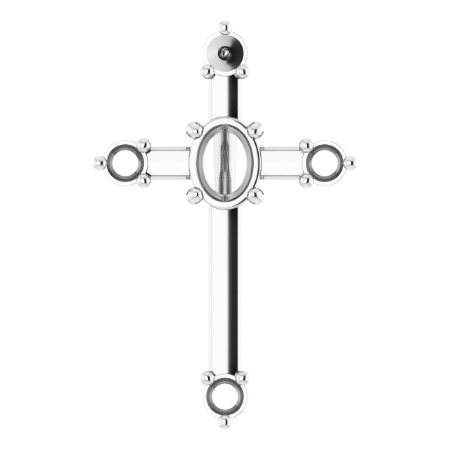 Accented Cross Pendant