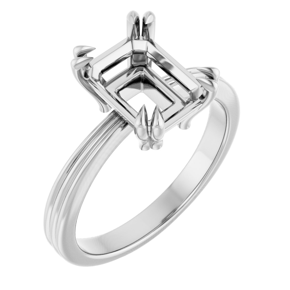 Double Claw-Prong Solitaire Engagement Ring
