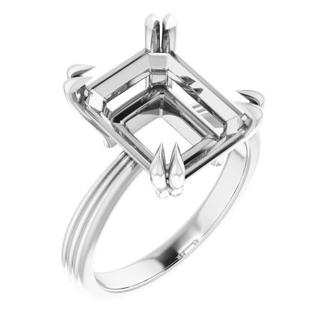 Double Claw-Prong Solitaire Engagement Ring