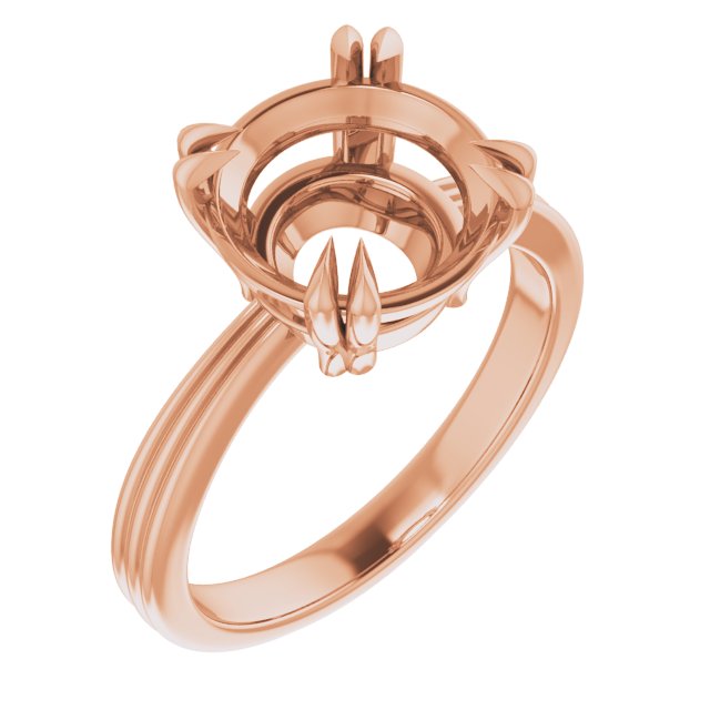 Double Claw-Prong Solitaire Engagement Ring