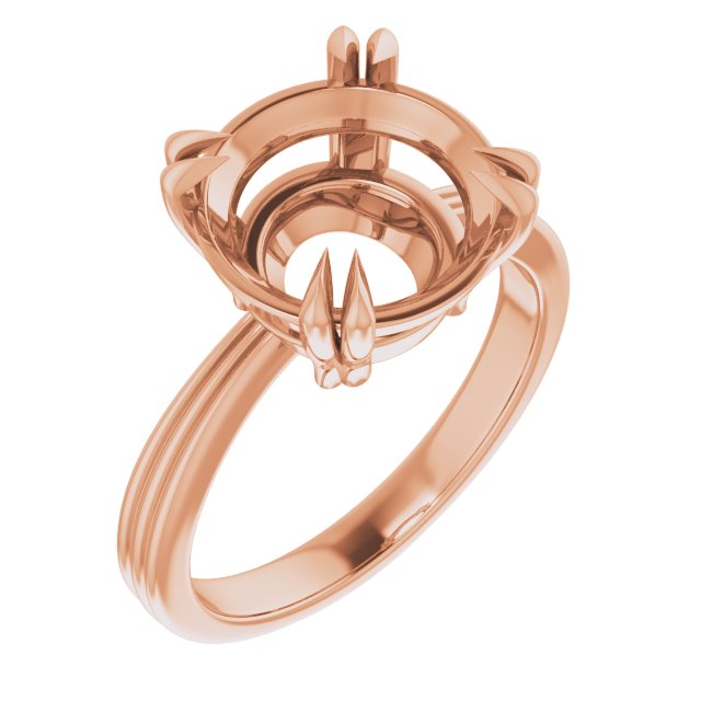Double Claw-Prong Solitaire Engagement Ring