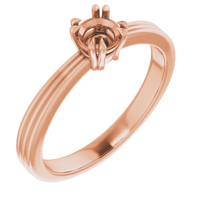 Double Claw-Prong Solitaire Engagement Ring