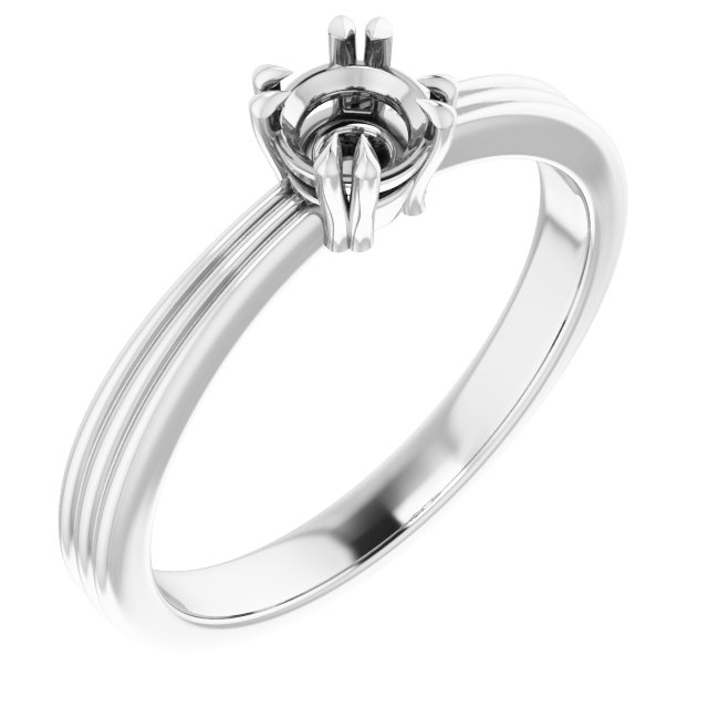 Double Claw-Prong Solitaire Engagement Ring