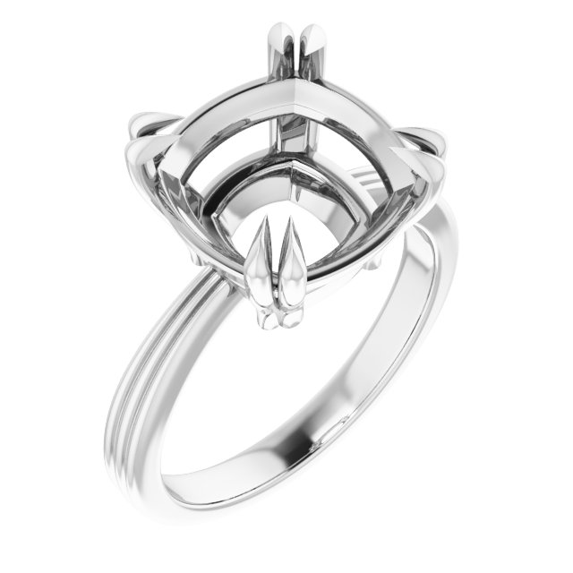 Double Claw-Prong Solitaire Engagement Ring