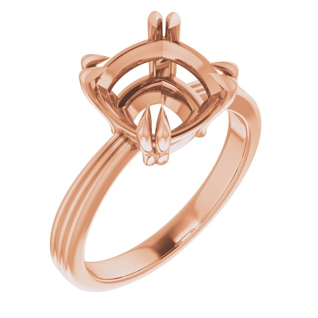 Double Claw-Prong Solitaire Engagement Ring