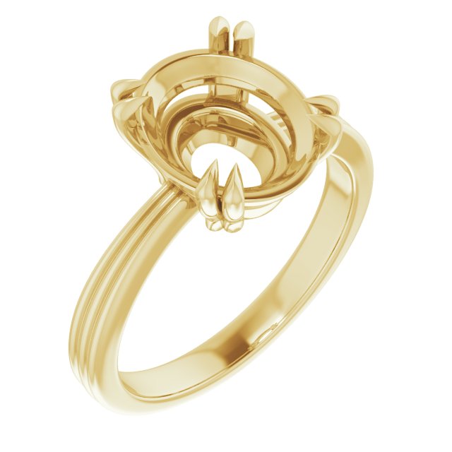 Double Claw-Prong Solitaire Engagement Ring