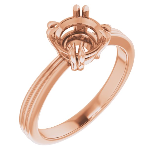 Double Claw-Prong Solitaire Engagement Ring