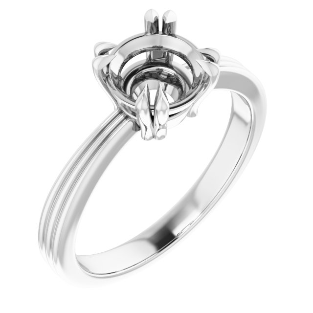 Double Claw-Prong Solitaire Engagement Ring