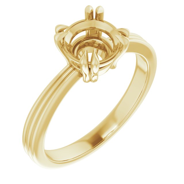 Double Claw-Prong Solitaire Engagement Ring
