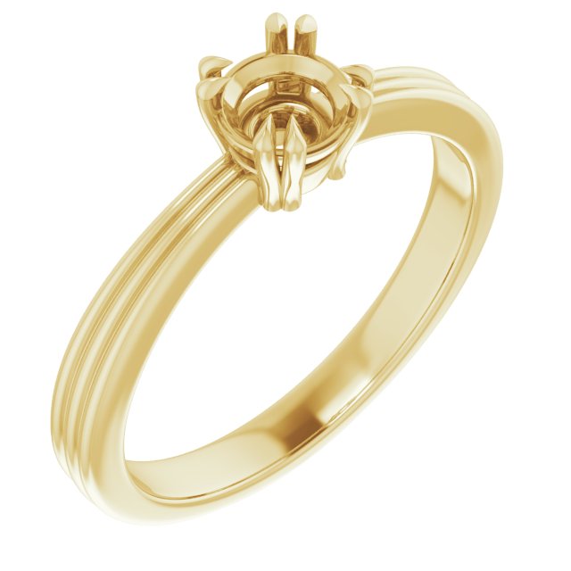Double Claw-Prong Solitaire Engagement Ring