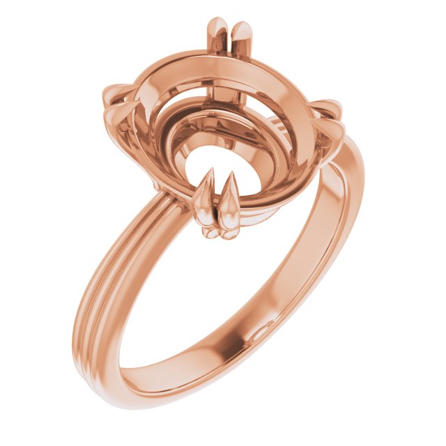 Double Claw-Prong Solitaire Engagement Ring