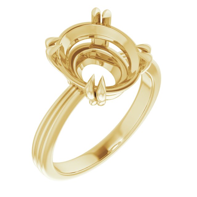 Double Claw-Prong Solitaire Engagement Ring
