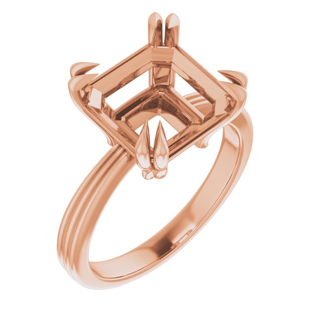 Double Claw-Prong Solitaire Engagement Ring
