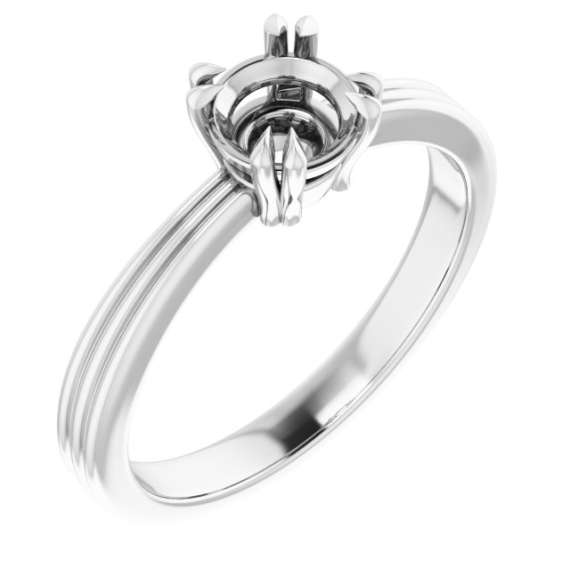 Double Claw-Prong Solitaire Engagement Ring