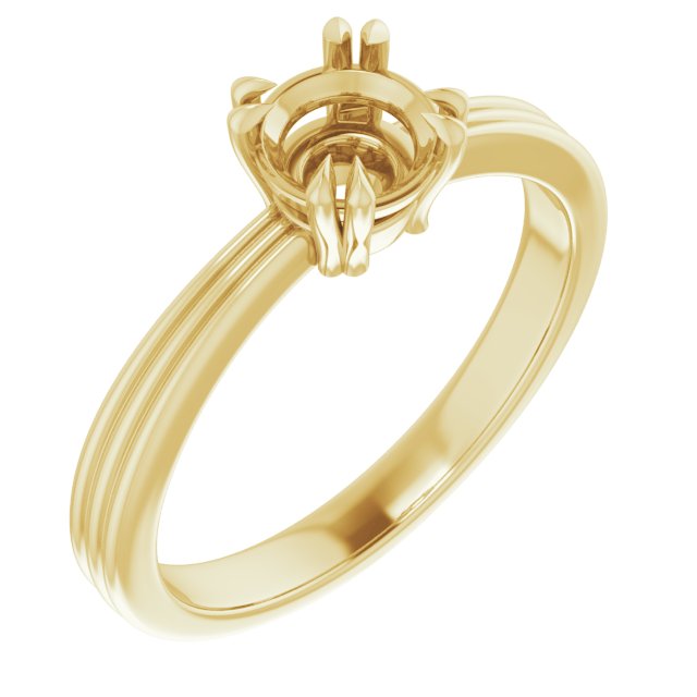 Double Claw-Prong Solitaire Engagement Ring