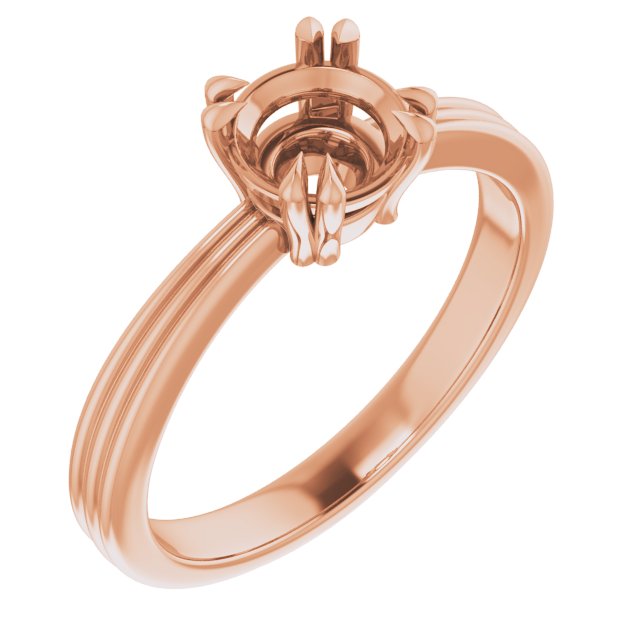 Double Claw-Prong Solitaire Engagement Ring
