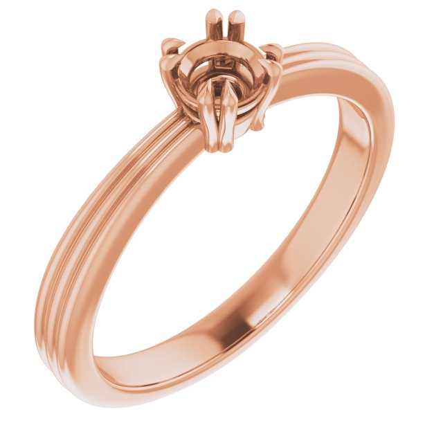 Double Claw-Prong Solitaire Engagement Ring