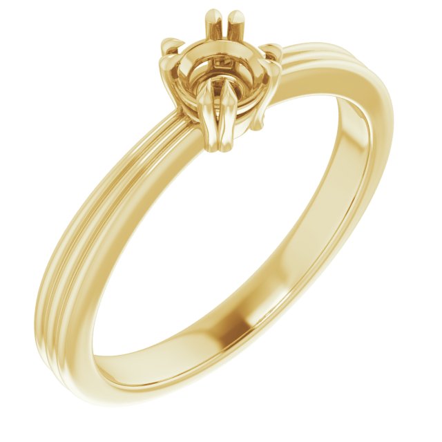Double Claw-Prong Solitaire Engagement Ring