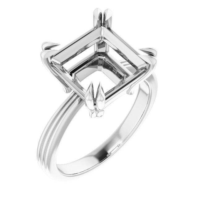 Double Claw-Prong Solitaire Engagement Ring
