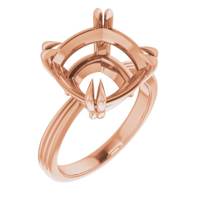 Double Claw-Prong Solitaire Engagement Ring