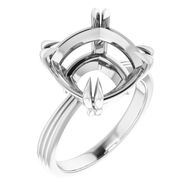 Double Claw-Prong Solitaire Engagement Ring